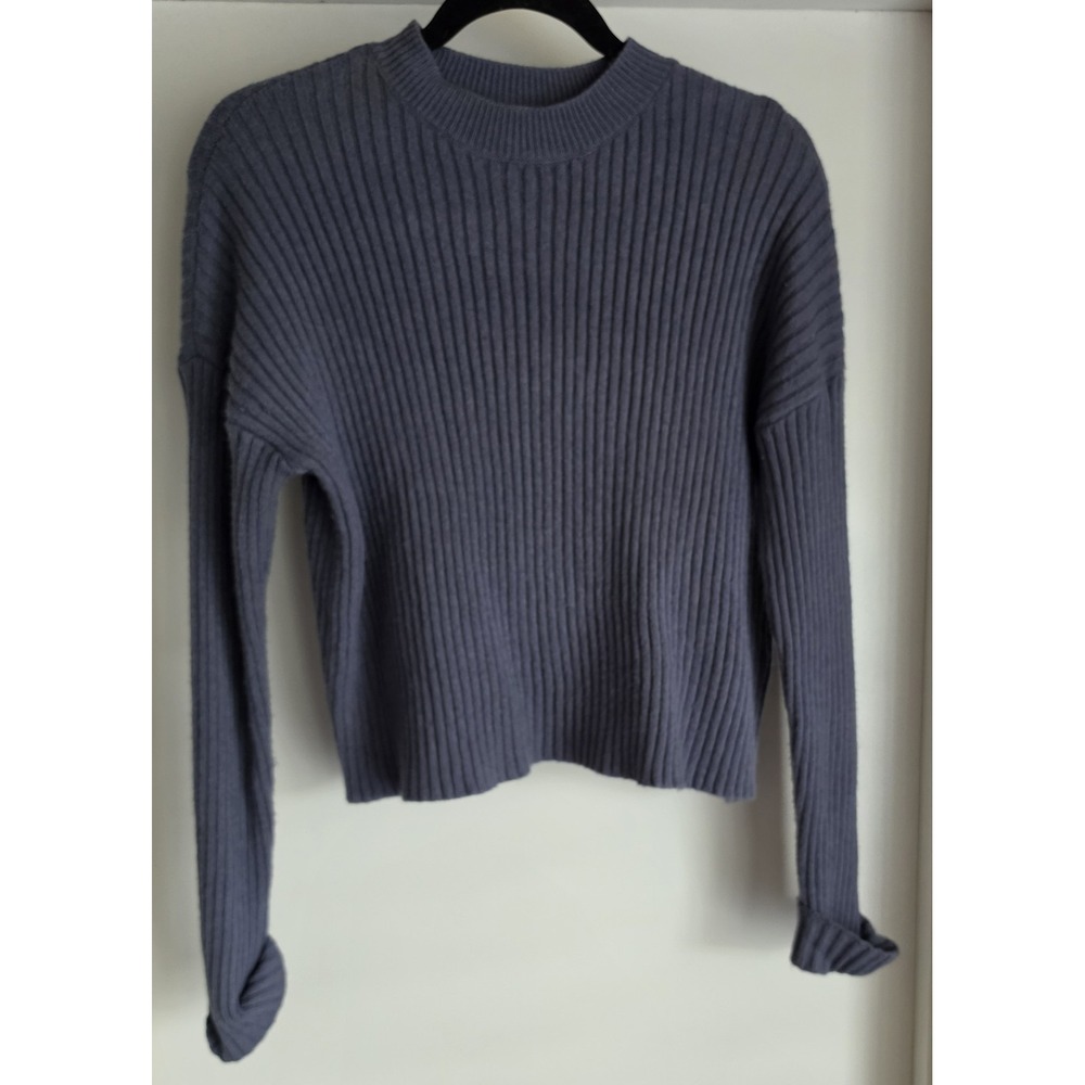 Sincerely Jules SET Sweater Pant Size S Grey Ribbed Crew Neck Long Sleeve Top